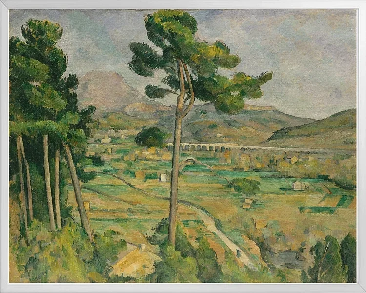 Mount Sainte-Victoire og Viadukten i Arc River Valley - 1882