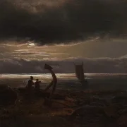 Mutter und Kind am Meer - 1830