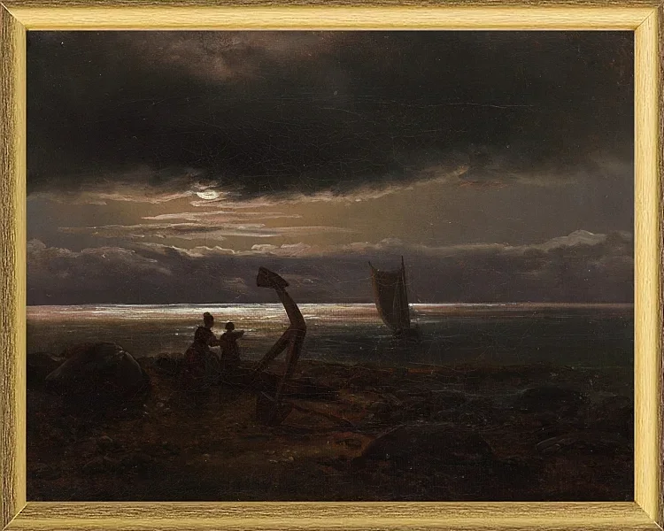 Mutter und Kind am Meer - 1830