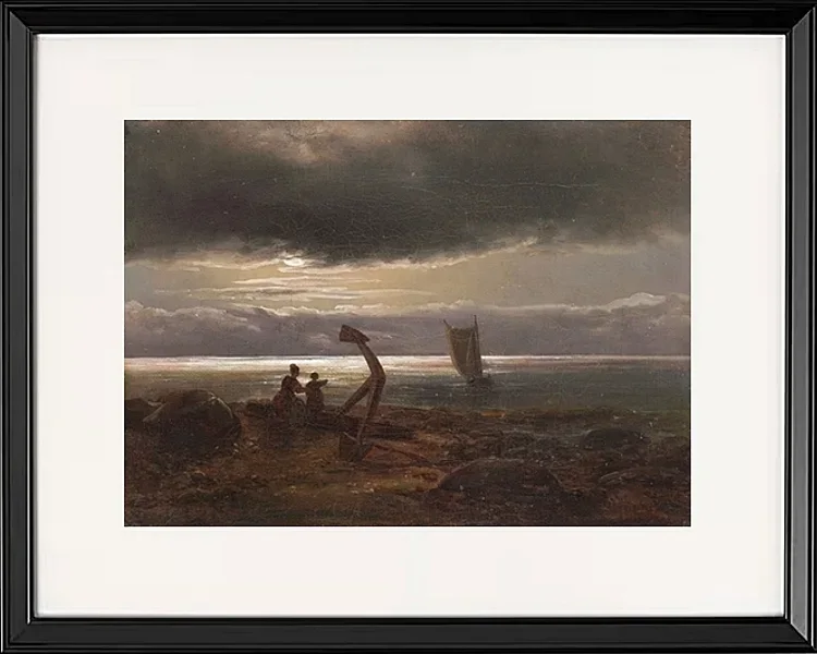 Mutter und Kind am Meer - 1830