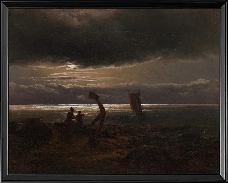 Mutter und Kind am Meer - 1830