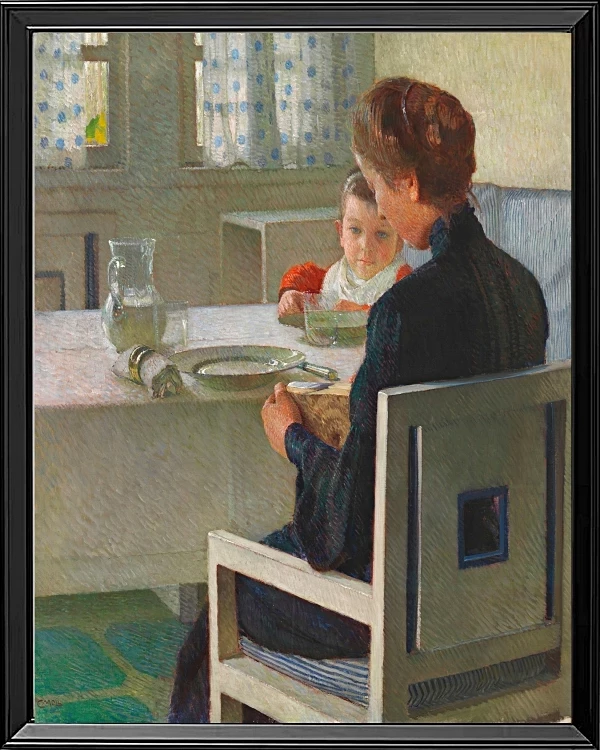 Mor og barn ved bordet - 1903