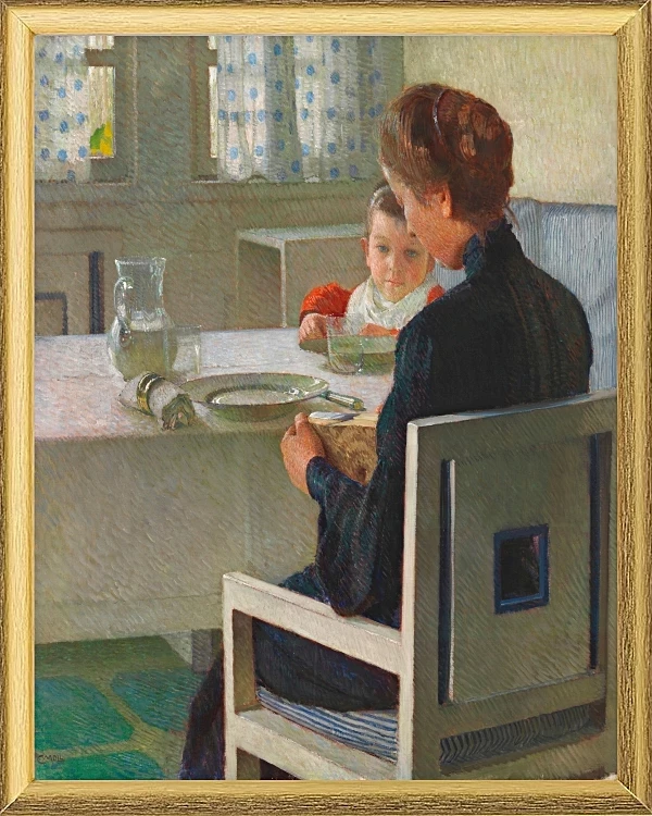 Mor og barn ved bordet - 1903