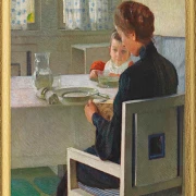 Mor og barn ved bordet - 1903