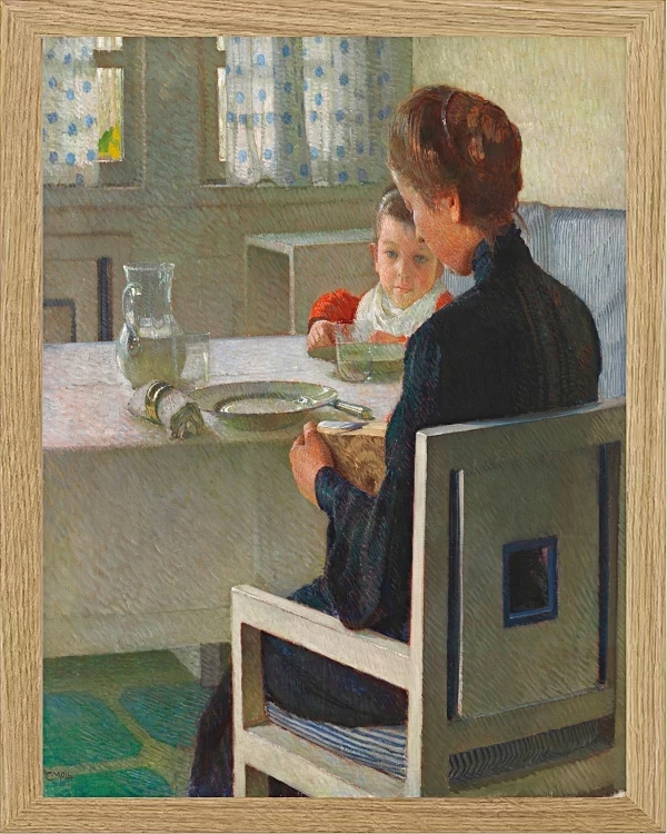 Mor og barn ved bordet - 1903