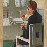 Mor og barn ved bordet - 1903