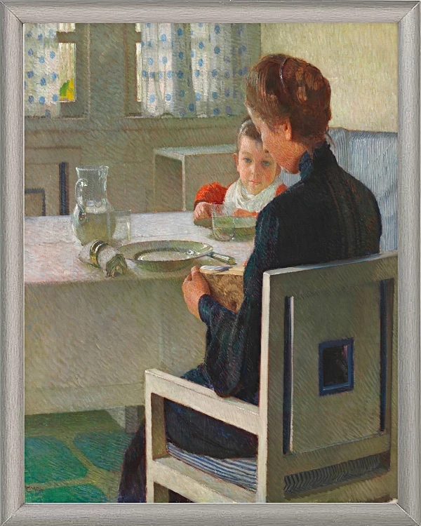 Mor og barn ved bordet - 1903