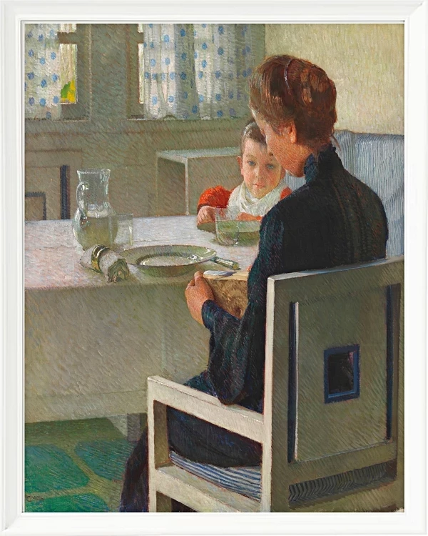 Mor og barn ved bordet - 1903