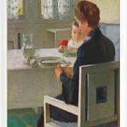 Mor og barn ved bordet - 1903