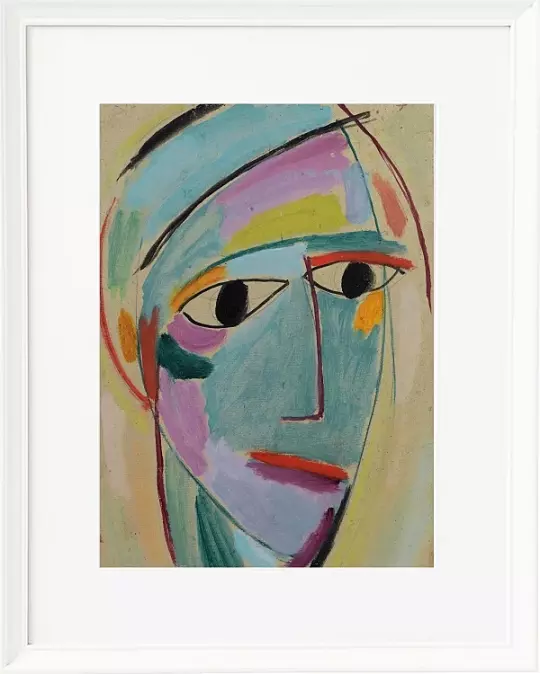 Mystischer Kopf, Dreiviertelprofil - 1917