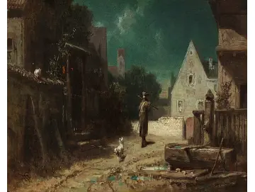 Nachtwächter bei Mondschein - 1870