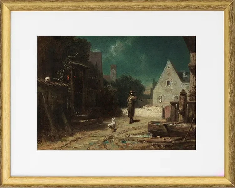 Nachtwächter bei Mondschein - 1870