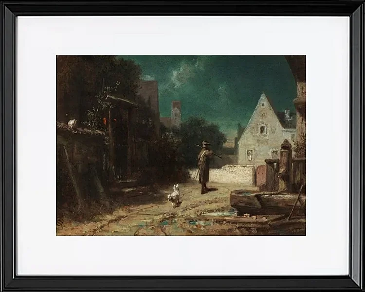 Nachtwächter bei Mondschein - 1870