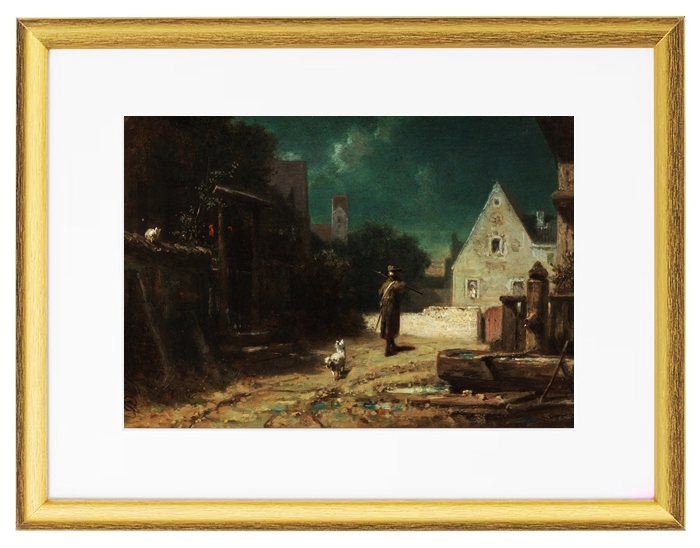 Nachtwächter bei Mondschein - 1870