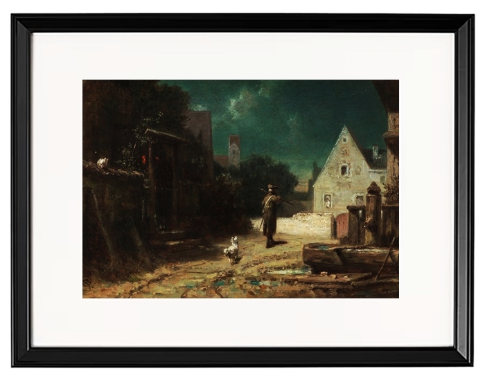 Nachtwächter bei Mondschein - 1870
