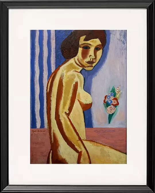 Nackte Frau mit Blumenstrauß - 1931