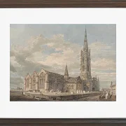 Nordostansicht der Grantham Church, Lincolnshire - 1797