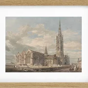 Nordostansicht der Grantham Church, Lincolnshire - 1797