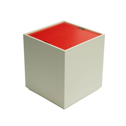 Vault Side Table/Storage Box Light green/Red