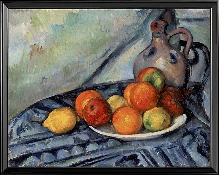 Frugt og en kande på et bord - 1890