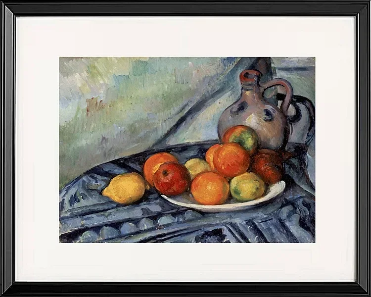 Frugt og en kande på et bord - 1890