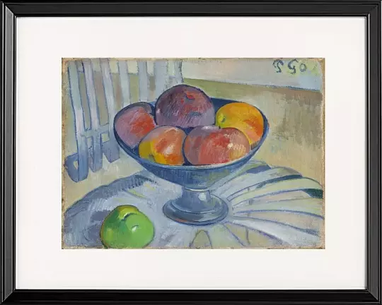 Obstschale auf einem Gartenstuhl - 1885