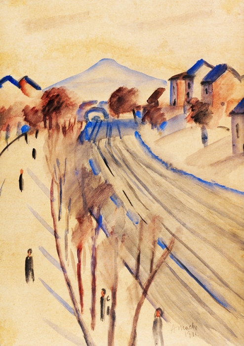 Ölberg mit Bahngleisen II - 1912