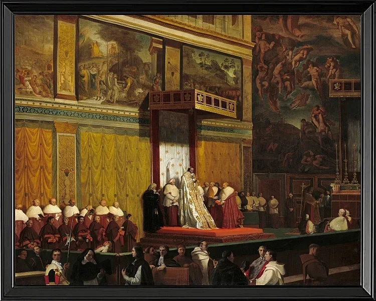 Papst Pius VII in der Sixtinischen Kapelle - 1814