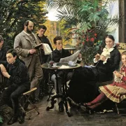 Peder Severin Krøyer - Die Hirschsprung Familie 1881 | Giclée Kunstdruck gerahmt