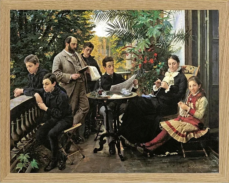 Peder Severin Krøyer - Die Hirschsprung Familie 1881 | Giclée Kunstdruck gerahmt