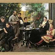 Peder Severin Krøyer - Die Hirschsprung Familie 1881 | Giclée Kunstdruck gerahmt