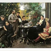 Peder Severin Krøyer - Die Hirschsprung Familie 1881 | Giclée Kunstdruck gerahmt