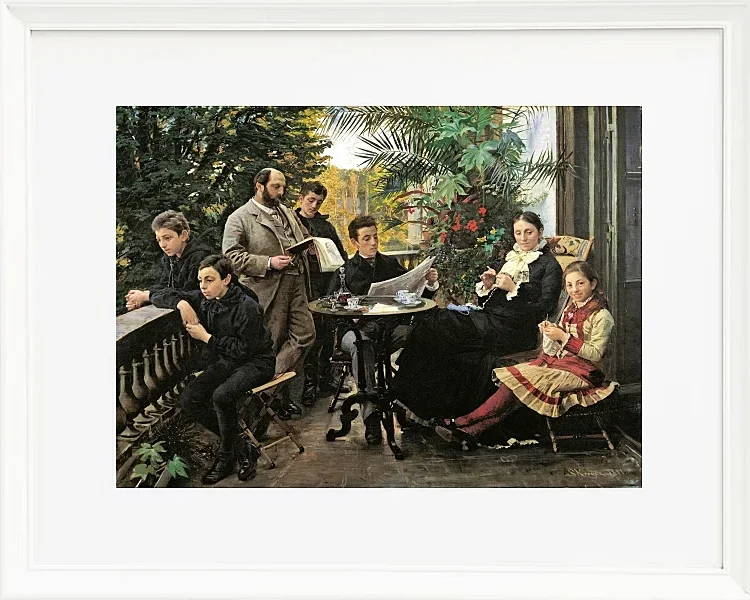 Peder Severin Krøyer - Die Hirschsprung Familie 1881 | Giclée Kunstdruck gerahmt