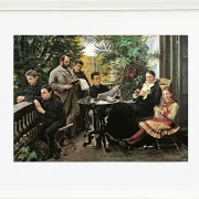Peder Severin Krøyer - Die Hirschsprung Familie 1881 | Giclée Kunstdruck gerahmt