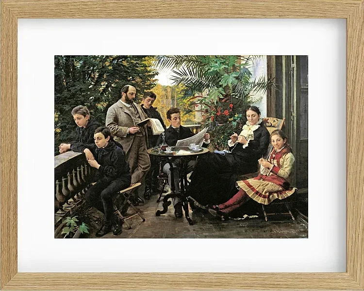 Peder Severin Krøyer - Die Hirschsprung Familie 1881 | Giclée Kunstdruck gerahmt