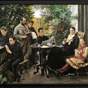 Peder Severin Krøyer - Die Hirschsprung Familie 1881 | Giclée Kunstdruck gerahmt