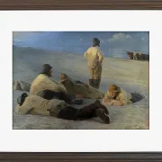 Peder Severin Krøyer - Fischer am Strand von Skagen 1883 | Giclée Kunstdruck gerahmt
