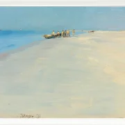 Peder Severin Krøyer - Fischer am Strand von Skagen 1891 | Giclée Kunstdruck gerahmt