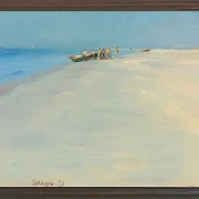 Peder Severin Krøyer - Fischer am Strand von Skagen 1891 | Giclée Kunstdruck gerahmt