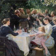 Peder Severin Krøyer - Künstlerfest, Skagen 1887 | Giclée Kunstdruck gerahmt