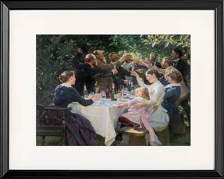 Peder Severin Krøyer - Künstlerfest, Skagen 1887 | Giclée Kunstdruck gerahmt