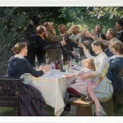 Peder Severin Krøyer - Künstlerfest, Skagen 1887 | Giclée Kunstdruck gerahmt