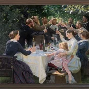 Peder Severin Krøyer - Künstlerfest, Skagen 1887 | Giclée Kunstdruck gerahmt