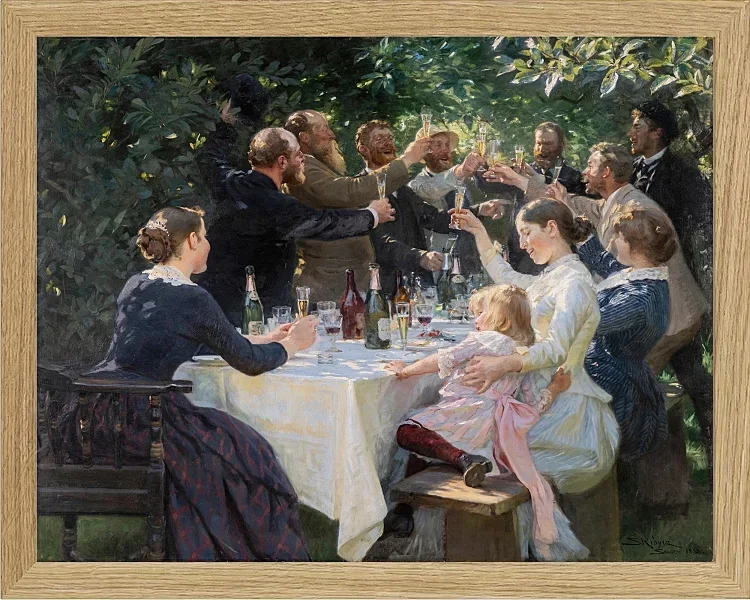 Peder Severin Krøyer - Künstlerfest, Skagen 1887 | Giclée Kunstdruck gerahmt