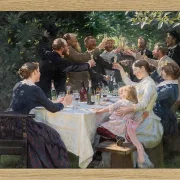 Peder Severin Krøyer - Künstlerfest, Skagen 1887 | Giclée Kunstdruck gerahmt