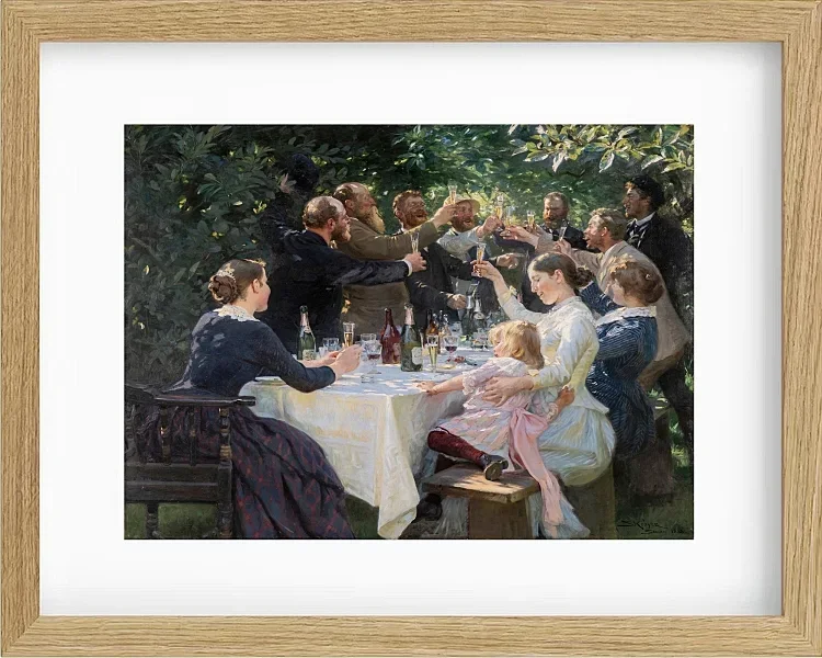 Peder Severin Krøyer - Künstlerfest, Skagen 1887 | Giclée Kunstdruck gerahmt