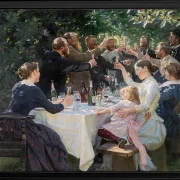 Peder Severin Krøyer - Künstlerfest, Skagen 1887 | Giclée Kunstdruck gerahmt