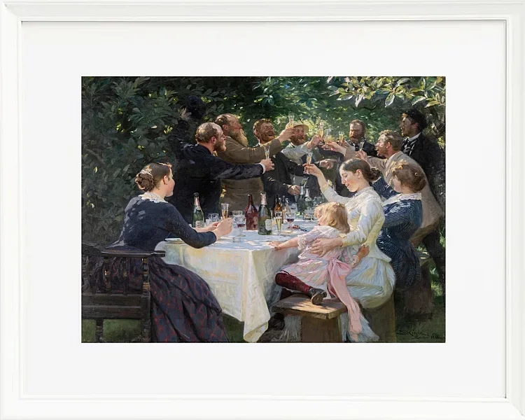 Peder Severin Krøyer - Künstlerfest, Skagen 1887 | Giclée Kunstdruck gerahmt