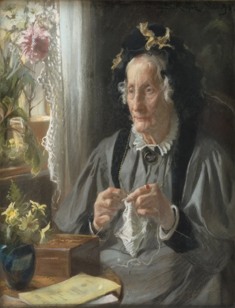 Peder Severin Krøyer - Porträt von Casse f. Engelbreth 1895 | Giclée Kunstdruck gerahmt