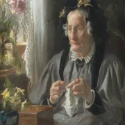 Peder Severin Krøyer - Porträt von Casse f. Engelbreth 1895 | Giclée Kunstdruck gerahmt